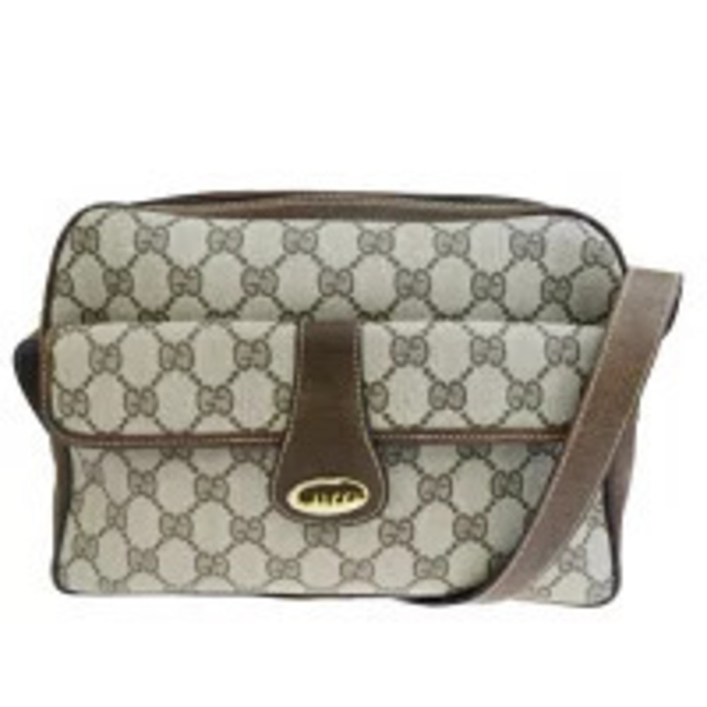 Gucci GG Plus Supreme crossbody bag monogram brown leather